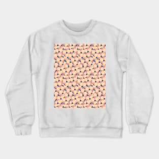 Stone flowers pattern, blossoming abstract plants with round petals Crewneck Sweatshirt